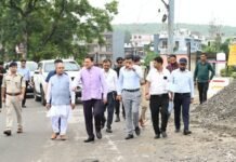 CM धामी ने नंदा की चौकी एप्रोच रोड का किया निरीक्षण